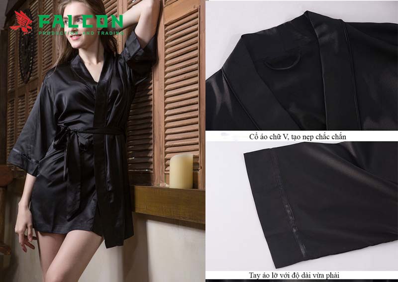 ao-choang-ngu-lua-khach-san Áo choàng ngủ lụa màu đen quyến rũ, sang trọng