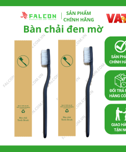 Bàn chải đen mờ khách sạn đóng túi kraft nâu thân thiện với môi trường