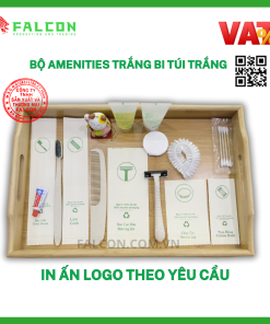 Bộ dùng tiêu hao trắng bi đóng tui kraft trắng thân thiện với môi trường
