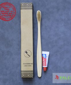 Bàn chải tre đóng hộp giấy chuyên dụng cho khách sạn, nhà nghỉ