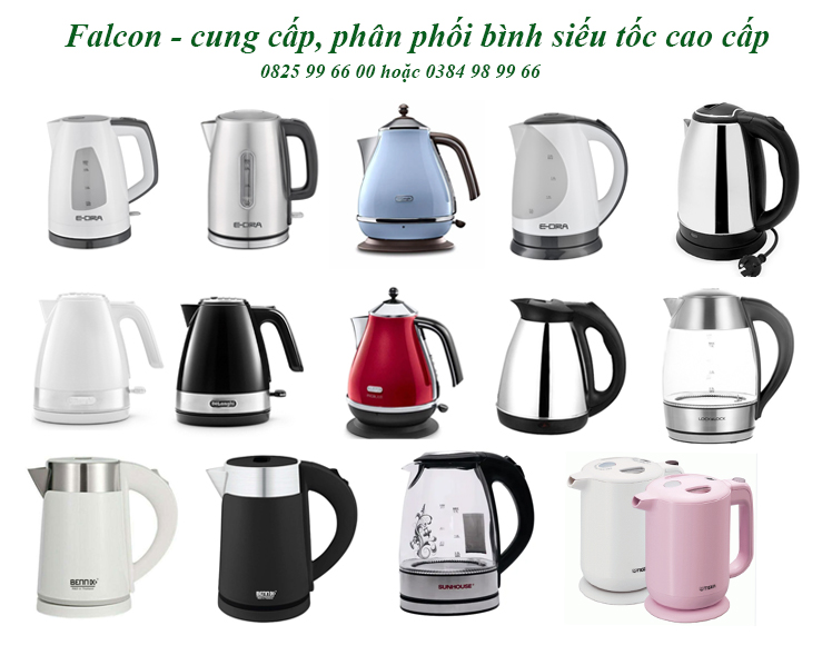 Tổng hợp các bộ ấm siêu tốc - thiết bị buồng phòng khách sạn