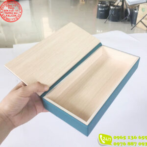 Hộp đựng giấy ăn bằng da in ấn logo