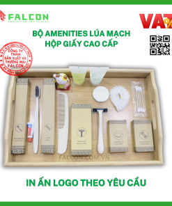 Bộ amenities lúa mạch đóng hộp giấy chuyên dụng khách sạn