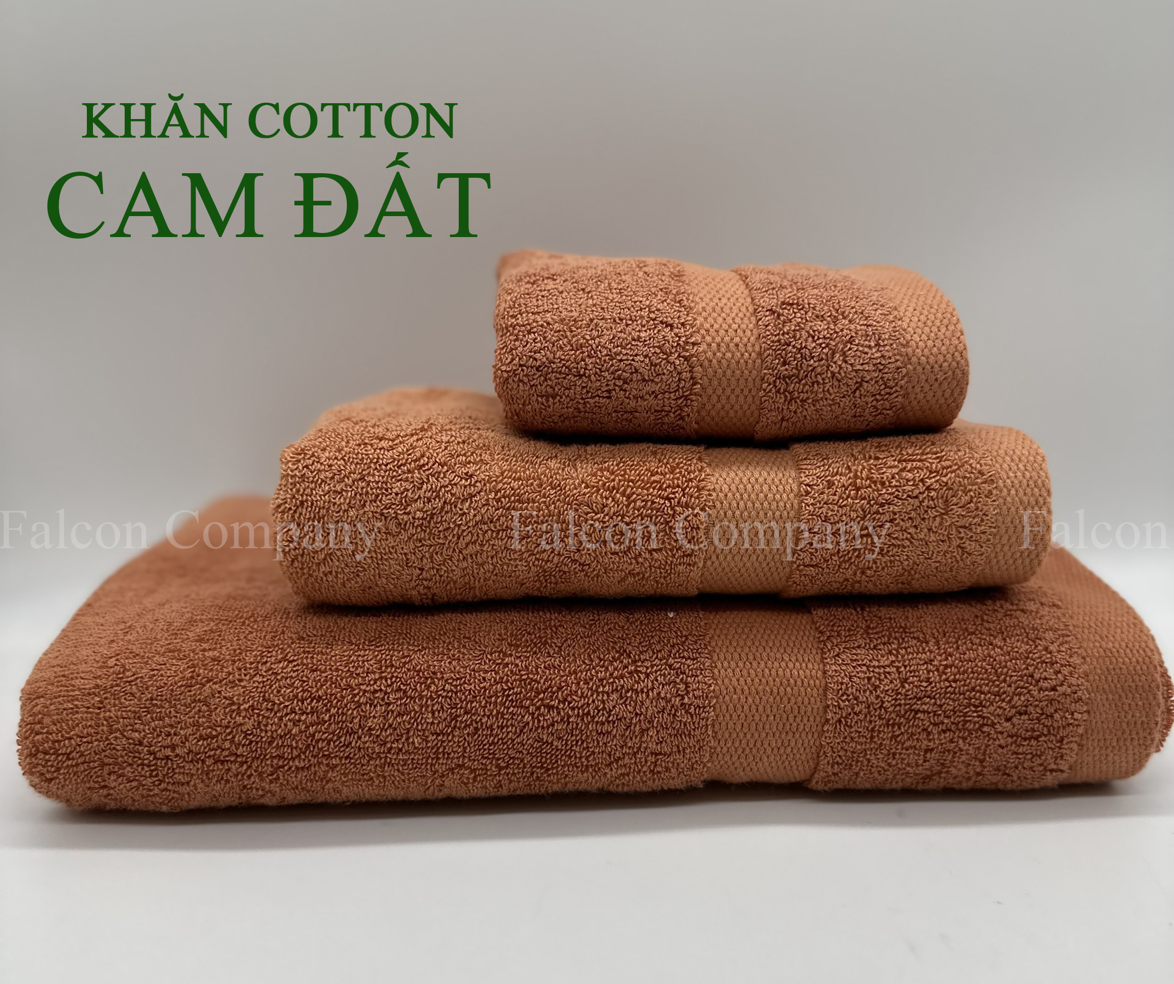 Khăn màu cam đất được sử dụng nhiều tại các khách sạn, nhà nghỉ, giá ưu đãi 