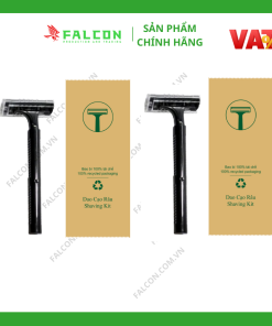 Dao cạo râu đen mờ khách sạn đóng túi kraft nâu thân thiện với môi trường