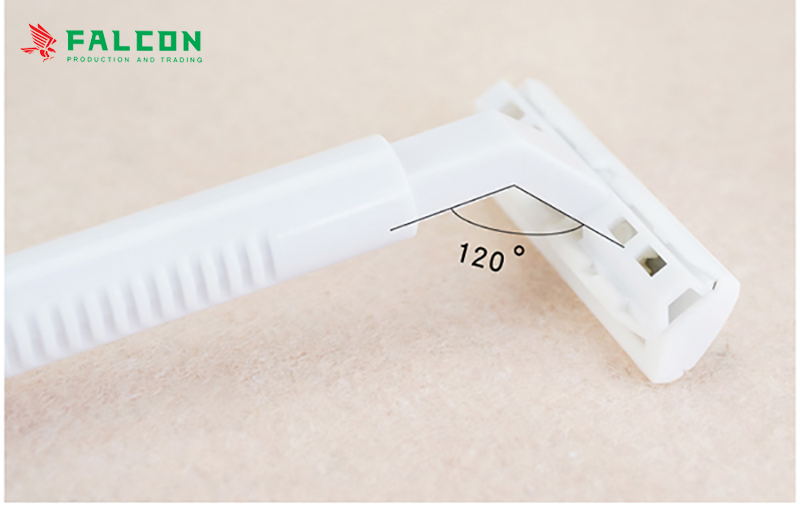 Dao cạo râu khách sạn được thiết kế góc 120 độ dễ dàng sử dụng