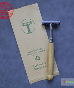 Dao cạo râu tre khách sạn đóng túi kraft nâu thân thiện với môi trường