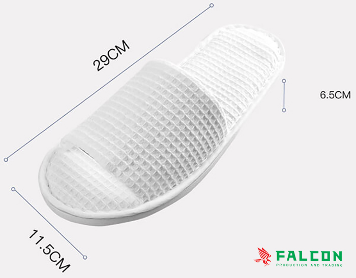 Kích thước chi tiết dép khách sạn