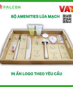 bộ amenities lúa mạch đóng túi kraft nâu đơn giản hiện đại