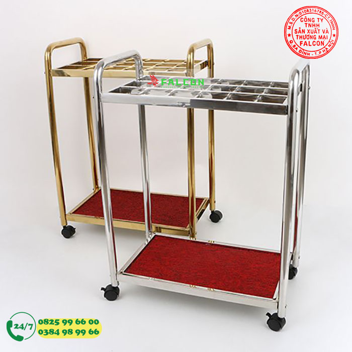 Giá treo ô dù khách sạn mạ vàng cao cấp