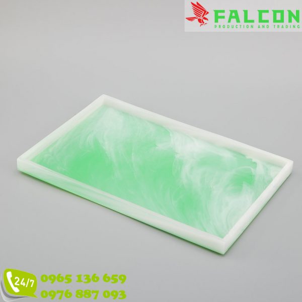 Khay đựng bộ đồ resin khách sạn màu sắc đẹp mắt