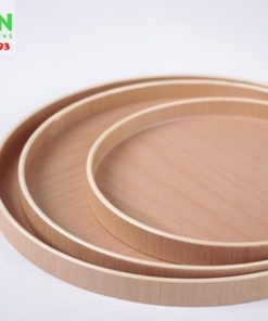 Khay gỗ đựng đồ khách sạn hình tròn