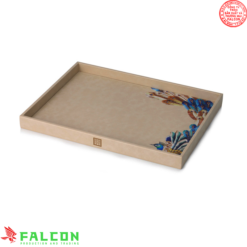 khay-minibar-khach-san-boc-da-cao-cap Khay để đồ dùng khách sạn bằng da