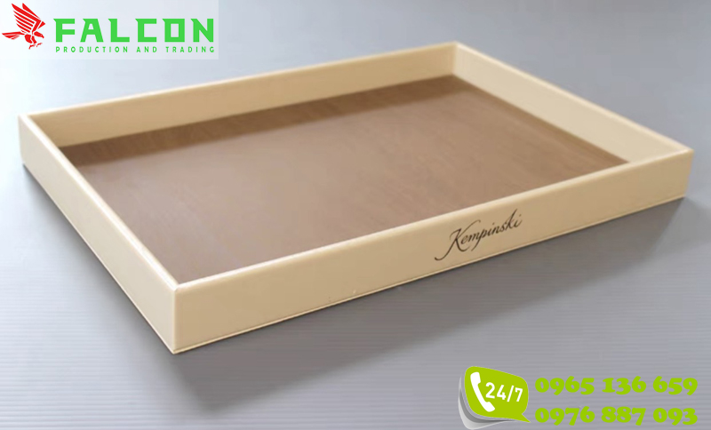 khay-minibar-khach-san-boc-da-pu-cao-cap Khay để đồ dùng Amenities khách sạn bằng da