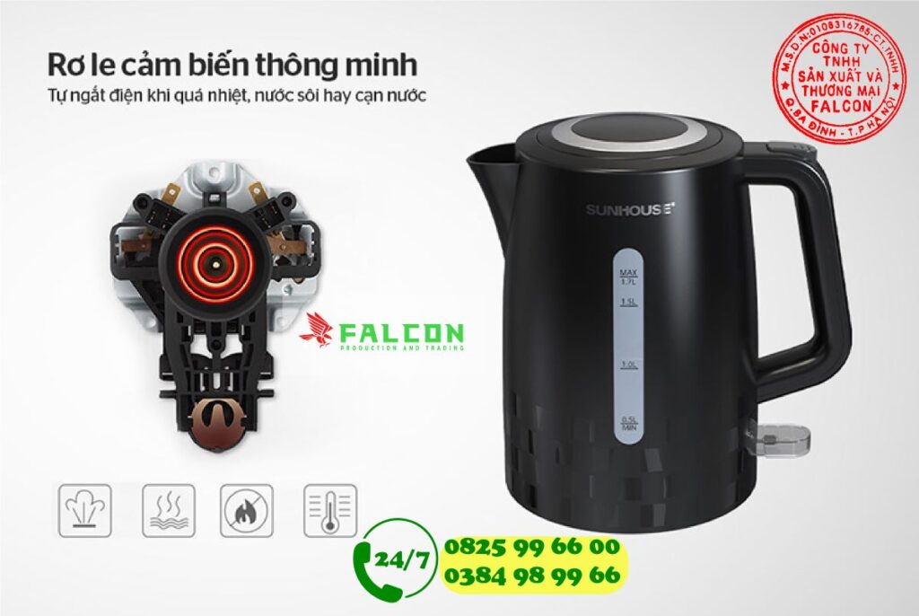 cấu tạo đế của sản phẩm ấm siêu tốc