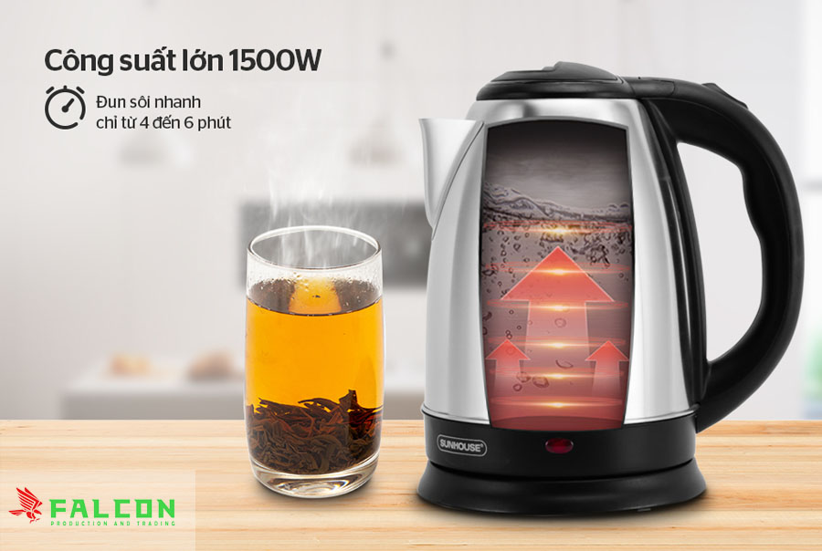 Công suất lớn, đun nước nhanh