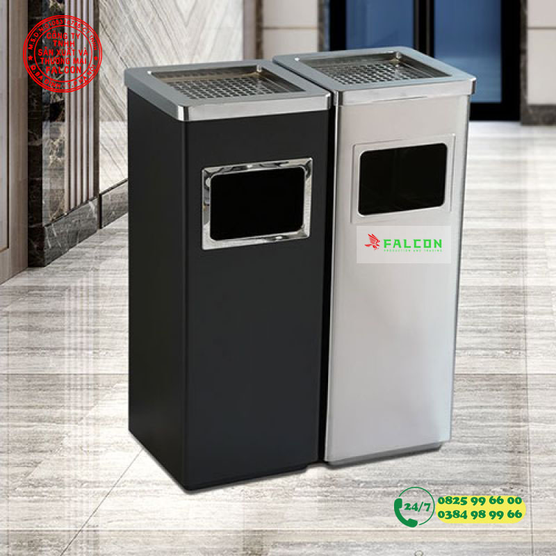 Thùng rác sảnh inox gạt tàn