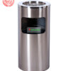 Thùng rác tròn inox gạt tàn