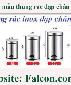 Thiết kế thùng rác đạp chân inox