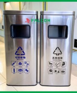 Thùng rác nano được đặt ngoài sảnh, hành lang, chân cầu thang