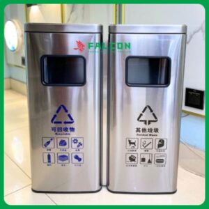 Thùng rác nano được đặt ngoài sảnh, hành lang, chân cầu thang