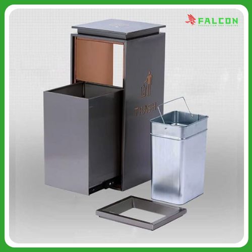 Thùng rác sảnh inox thiết kế tiện lợi, mang đến vẻ đẹp thẩm mỹ cho khu vực sảnh
