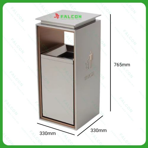 Thùng rác sảnh inox cao cấp được Falcon cung cấp giá ưu đãi