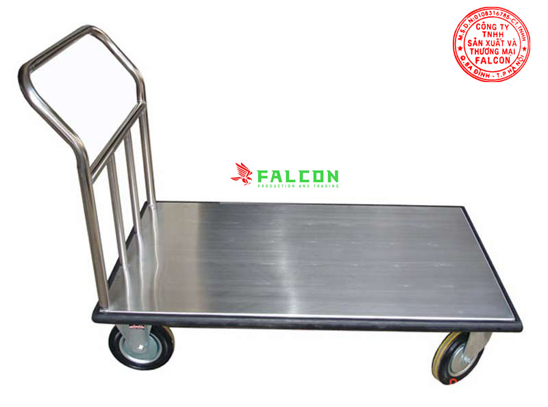 Xe đẩy hàng hóa inox trắng