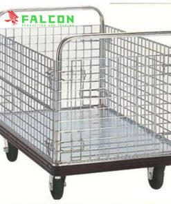 Xe đẩy đồ dơ lưới inox