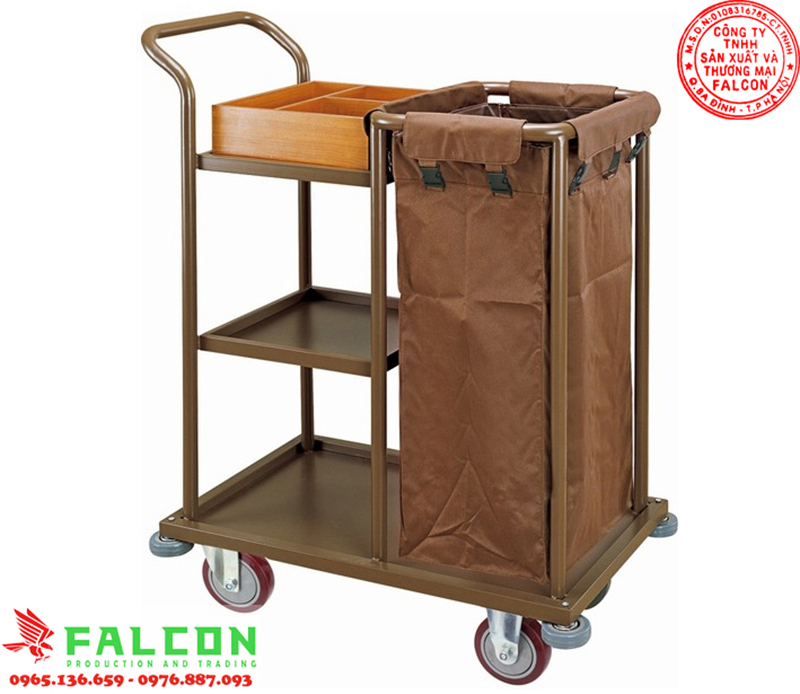 Xe dọn buồng phòng khách sạn 1 túi