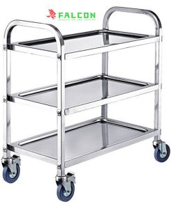 Xe đẩy dọn dẹp inox 3 tầng