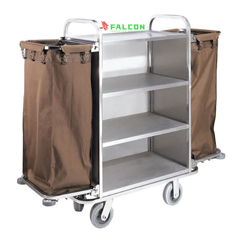 Xe dọn buồng phòng khách sạn inox